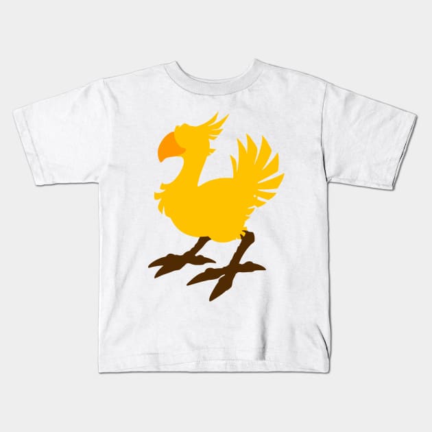 Chocobo Silhouette Kids T-Shirt by AnotherOne